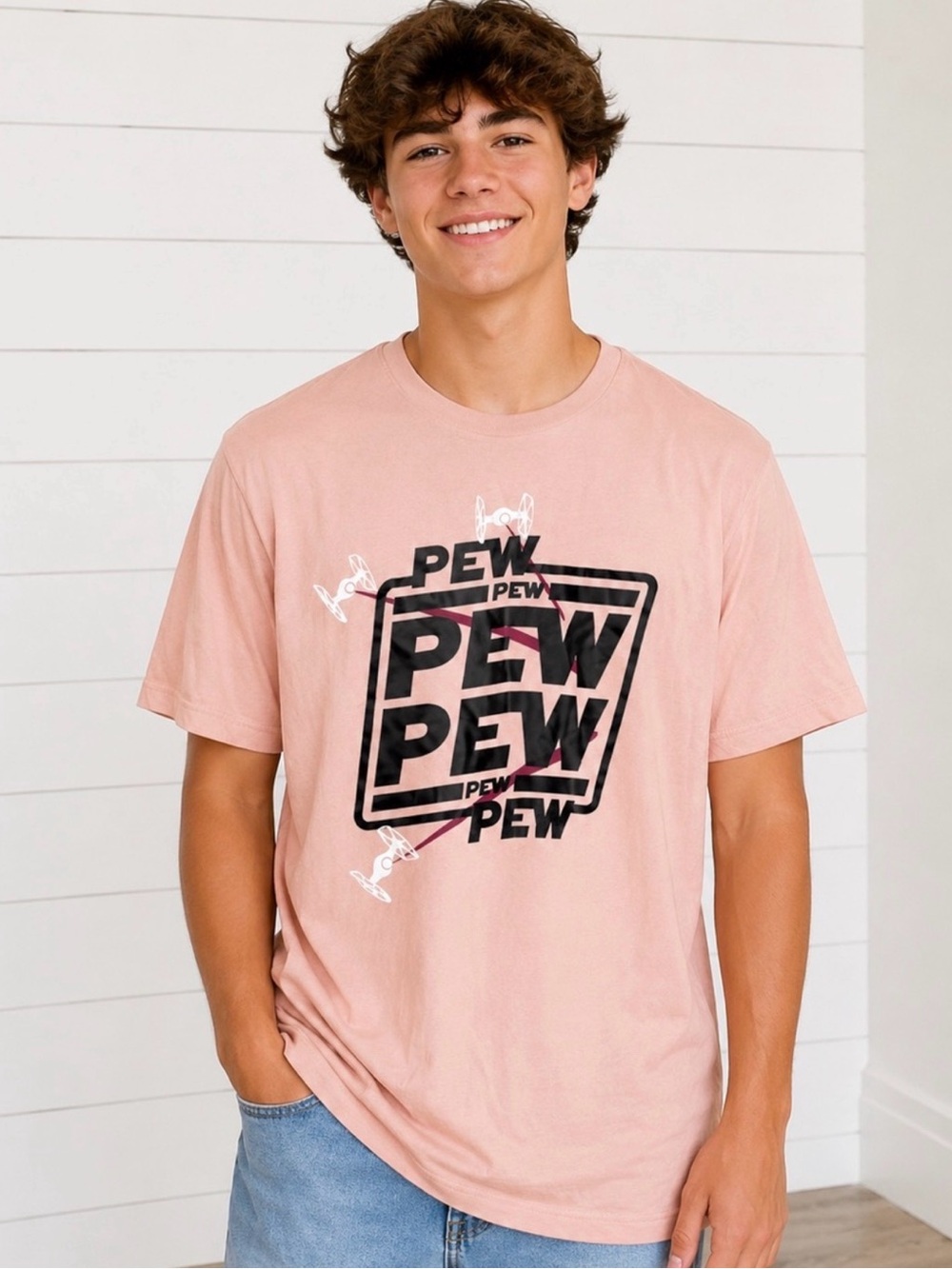 Star Wars TIE Fighter Pew Pew Graphic Tee Size- Large